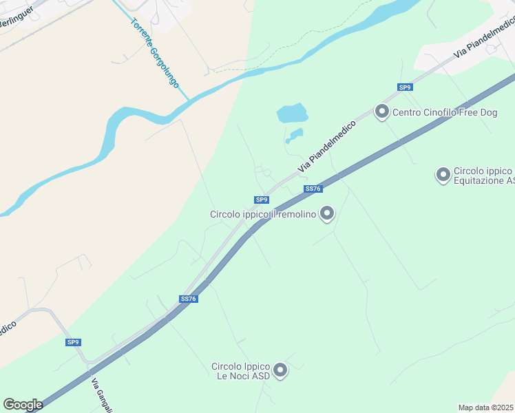 map of restaurants, bars, coffee shops, grocery stores, and more near 28QUATER Via Piandelmedico in Ancona