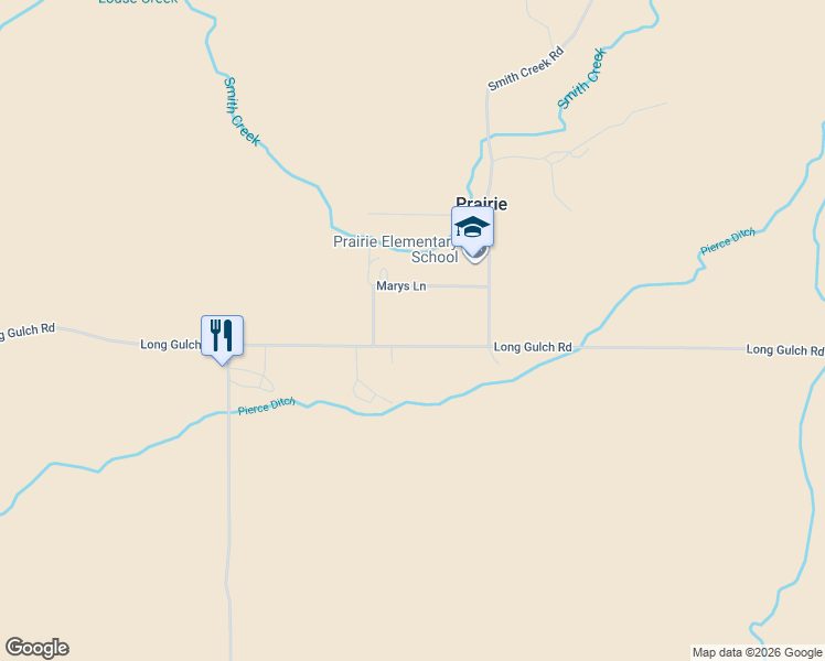 map of restaurants, bars, coffee shops, grocery stores, and more near 40 Prairie Road in Mountain Home