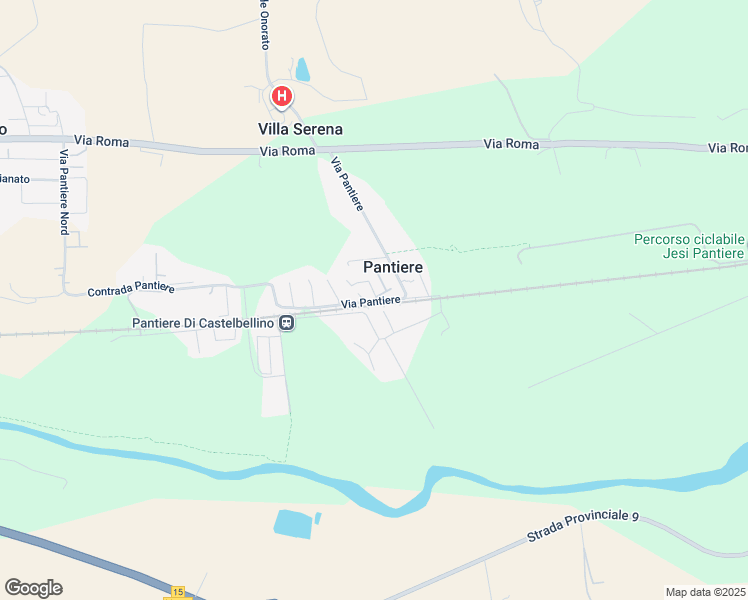 map of restaurants, bars, coffee shops, grocery stores, and more near 94 Via Pantiere in Pantiere