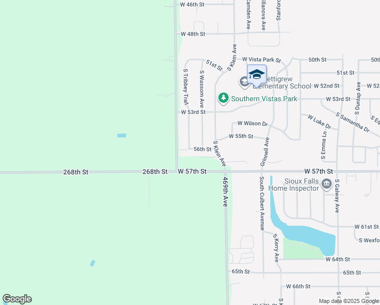 map of restaurants, bars, coffee shops, grocery stores, and more near 8319 56th Street in Sioux Falls
