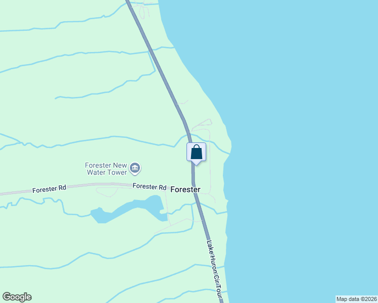 map of restaurants, bars, coffee shops, grocery stores, and more near 2471 North Lakeshore Road in Carsonville