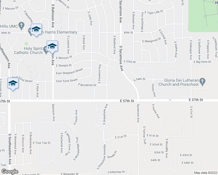 map of restaurants, bars, coffee shops, grocery stores, and more near 5011 South Graystone Avenue in Sioux Falls
