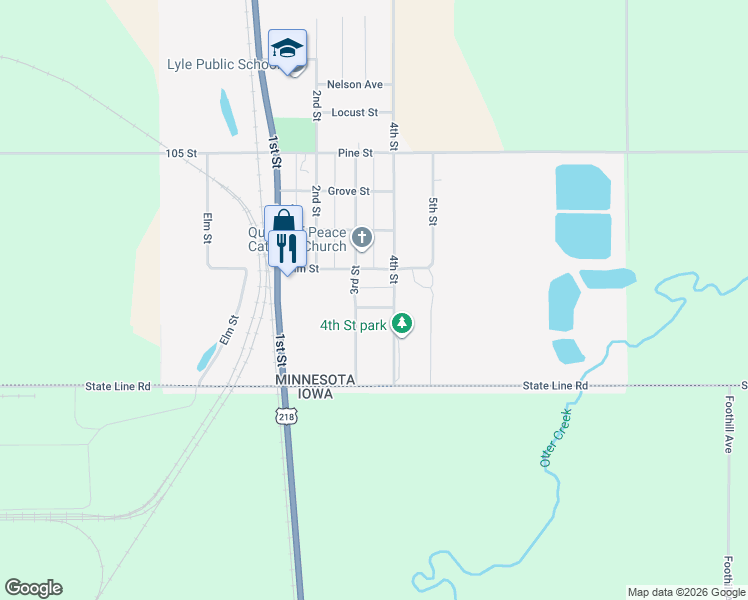 map of restaurants, bars, coffee shops, grocery stores, and more near 204 4th Street in Lyle