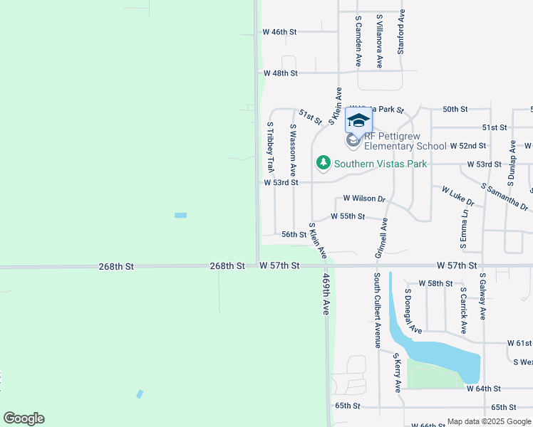 map of restaurants, bars, coffee shops, grocery stores, and more near 4704 South Tribbey Trail in Sioux Falls