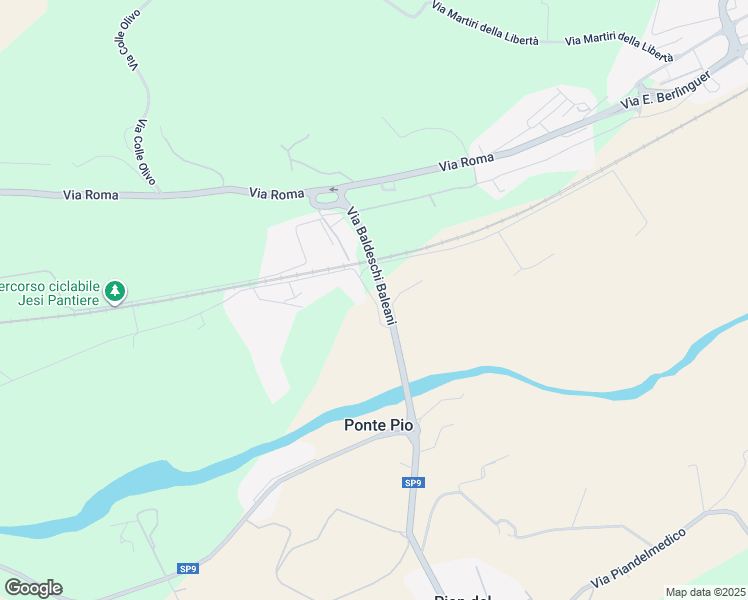 map of restaurants, bars, coffee shops, grocery stores, and more near 30 Via Ponte Pio in Jesi