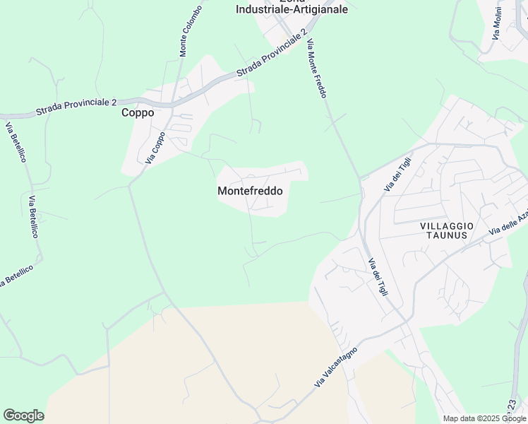 map of restaurants, bars, coffee shops, grocery stores, and more near 14 Via Levante in Montefreddo