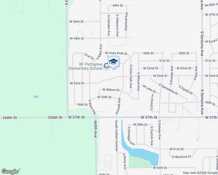 map of restaurants, bars, coffee shops, grocery stores, and more near 7701-7999 W Wilson Dr in Sioux Falls