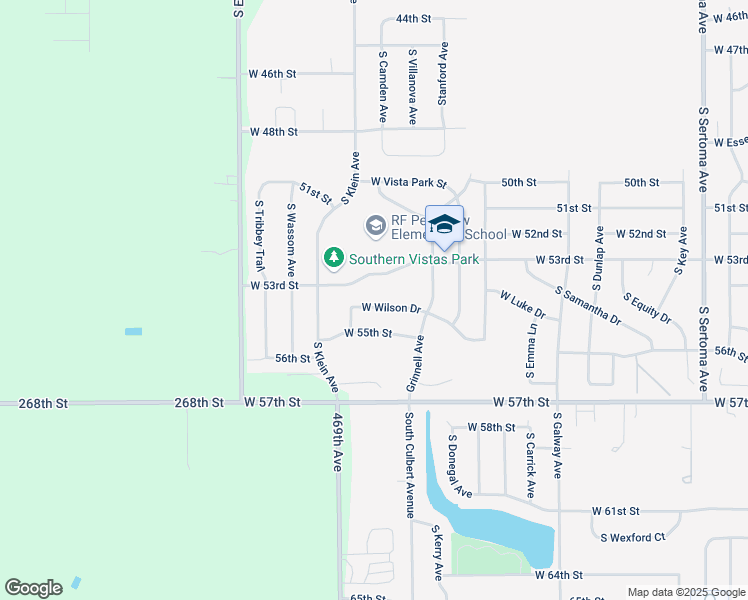 map of restaurants, bars, coffee shops, grocery stores, and more near 7701-7999 W Wilson Dr in Sioux Falls