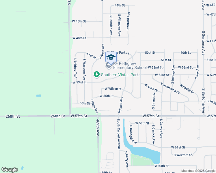map of restaurants, bars, coffee shops, grocery stores, and more near 7701-7999 W Wilson Dr in Sioux Falls