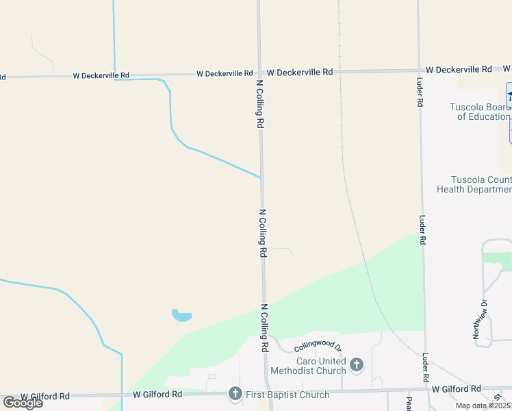 map of restaurants, bars, coffee shops, grocery stores, and more near 1291 North Colling Road in Caro