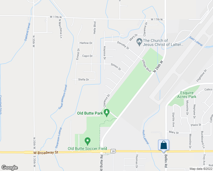 map of restaurants, bars, coffee shops, grocery stores, and more near 3045 Laurence Court in Idaho Falls