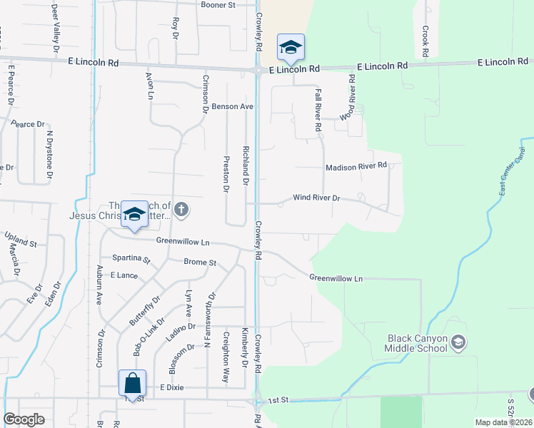 map of restaurants, bars, coffee shops, grocery stores, and more near 4500-4522 Wind River Dr in Idaho Falls