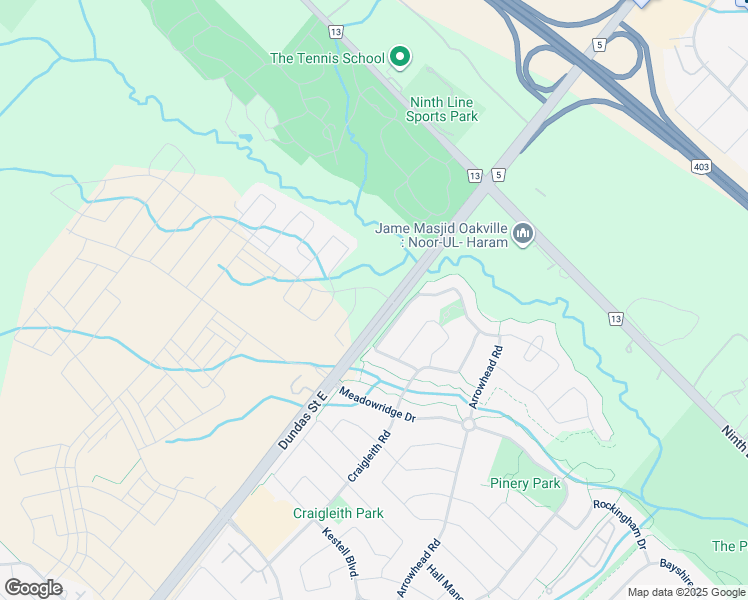 map of restaurants, bars, coffee shops, grocery stores, and more near 3006 William Cutmore Boulevard in Oakville