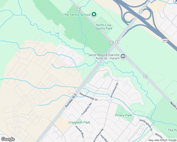 map of restaurants, bars, coffee shops, grocery stores, and more near 3008 William Cutmore Boulevard in Oakville