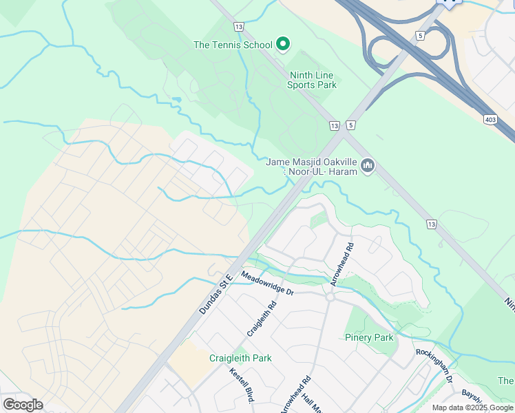 map of restaurants, bars, coffee shops, grocery stores, and more near 3008 William Cutmore Boulevard in Oakville