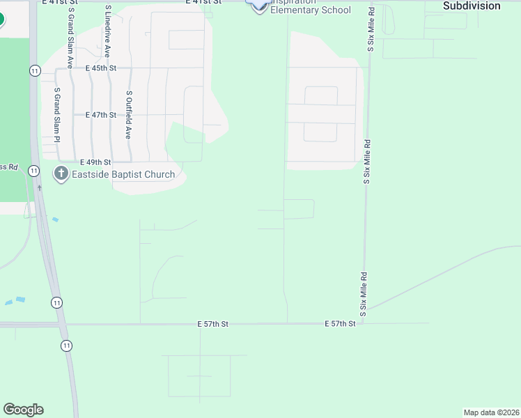 map of restaurants, bars, coffee shops, grocery stores, and more near 4101 South Six Mile Road in Sioux Falls