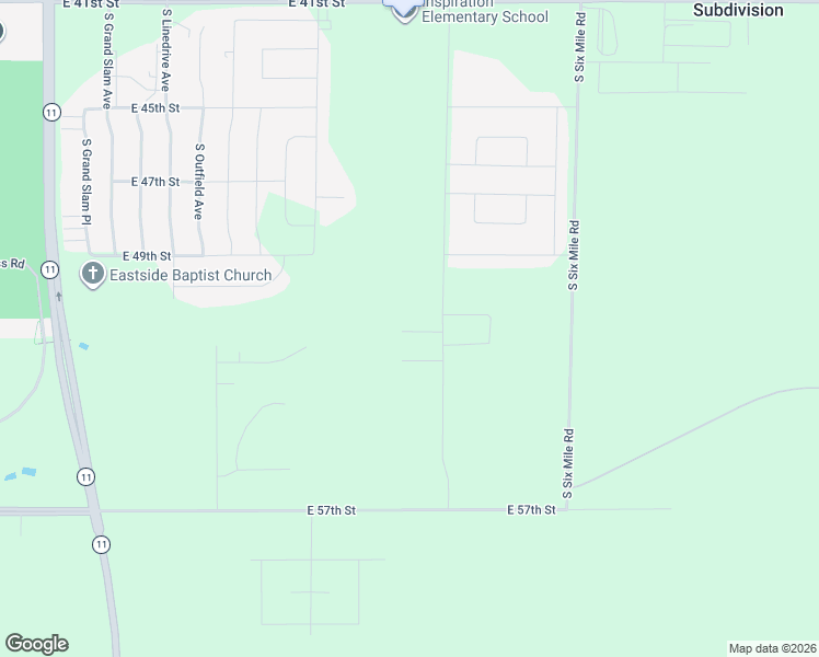 map of restaurants, bars, coffee shops, grocery stores, and more near 4101 South Six Mile Road in Sioux Falls