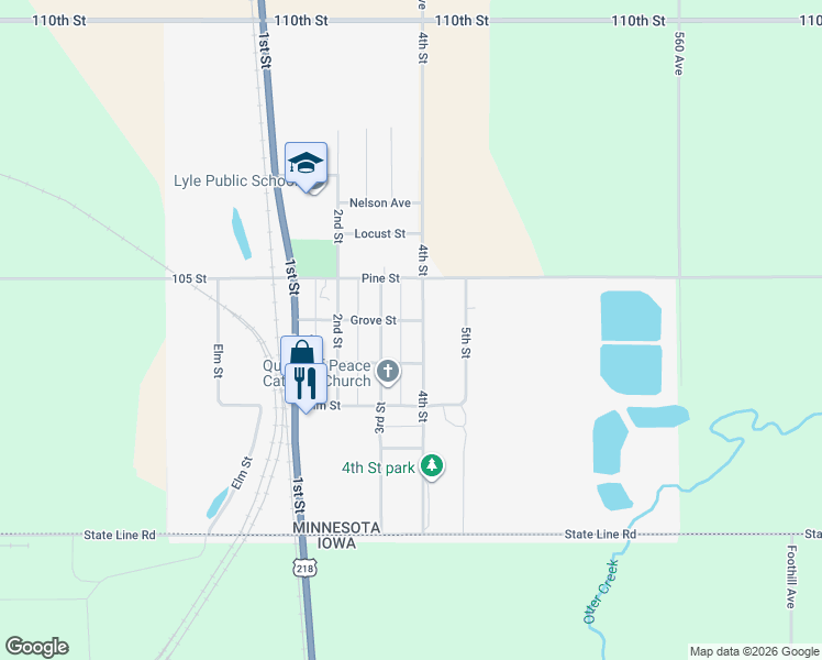 map of restaurants, bars, coffee shops, grocery stores, and more near 502 4th Street in Lyle
