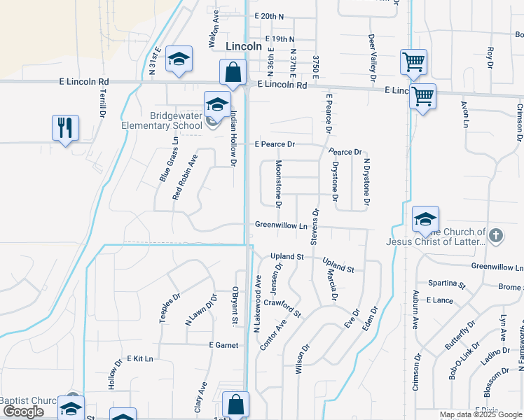 map of restaurants, bars, coffee shops, grocery stores, and more near 1091 Cornerstone Drive in Idaho Falls