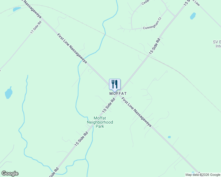 map of restaurants, bars, coffee shops, grocery stores, and more near 11024 First Line Nassagaweya in Milton