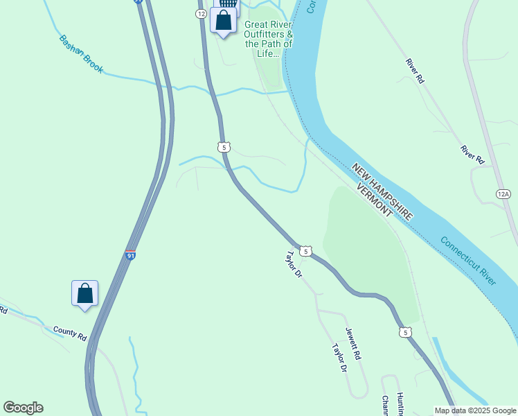 map of restaurants, bars, coffee shops, grocery stores, and more near 1090 U.S. 5 in Windsor