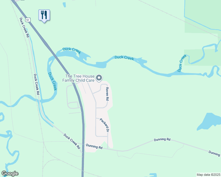map of restaurants, bars, coffee shops, grocery stores, and more near N6368 Raven Road in Pardeeville
