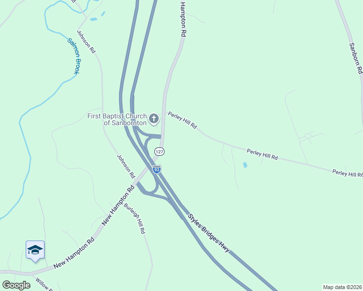 map of restaurants, bars, coffee shops, grocery stores, and more near 903 New Hampton Road in Sanbornton