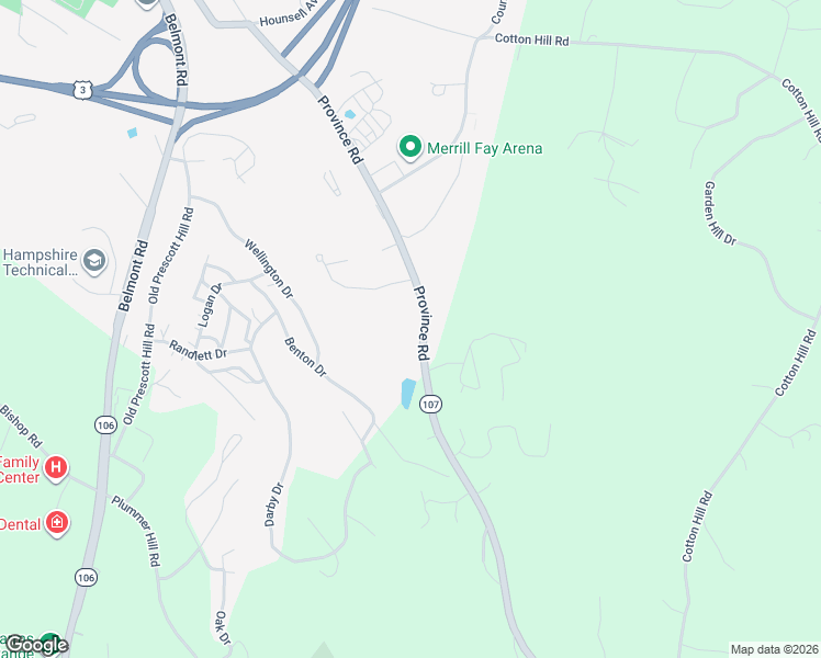 map of restaurants, bars, coffee shops, grocery stores, and more near 248 Wellington Drive in Laconia