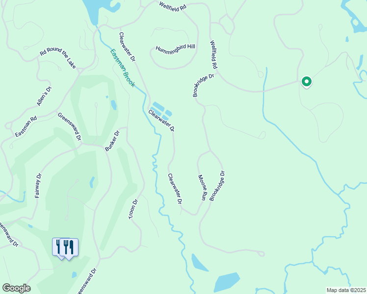 map of restaurants, bars, coffee shops, grocery stores, and more near 22 Clearwater Drive in Grantham