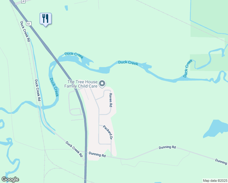 map of restaurants, bars, coffee shops, grocery stores, and more near N6368 Raven Road in Pardeeville