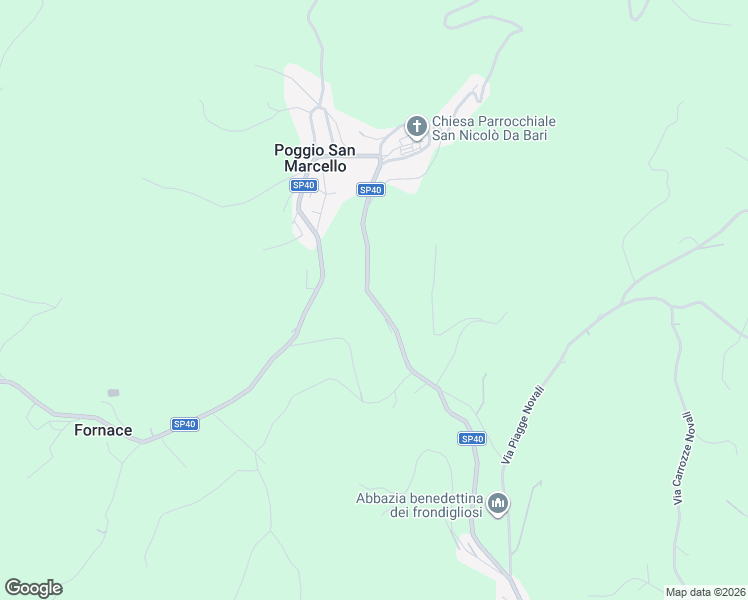 map of restaurants, bars, coffee shops, grocery stores, and more near 3a Via Valle in Provincia di Ancona