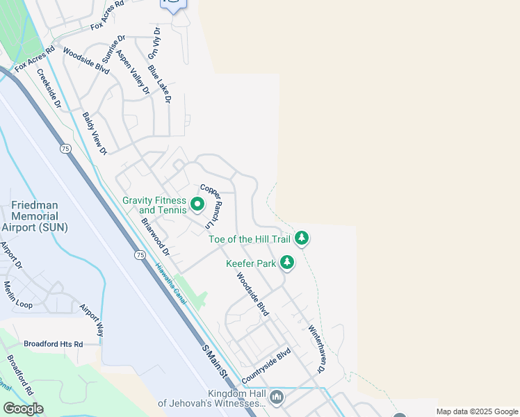 map of restaurants, bars, coffee shops, grocery stores, and more near 1811 Laurelwood Drive in Hailey
