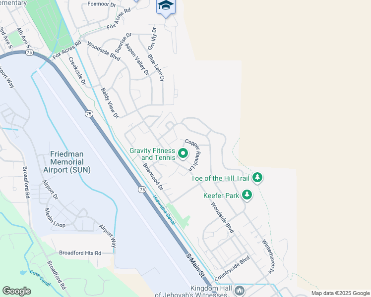 map of restaurants, bars, coffee shops, grocery stores, and more near 930 White Cloud Lane in Hailey