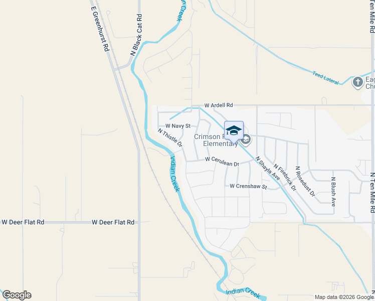 map of restaurants, bars, coffee shops, grocery stores, and more near 1914 North Thistle Drive in Kuna