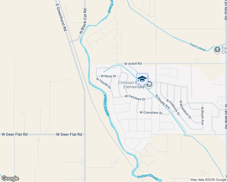 map of restaurants, bars, coffee shops, grocery stores, and more near 1914 North Thistle Drive in Kuna