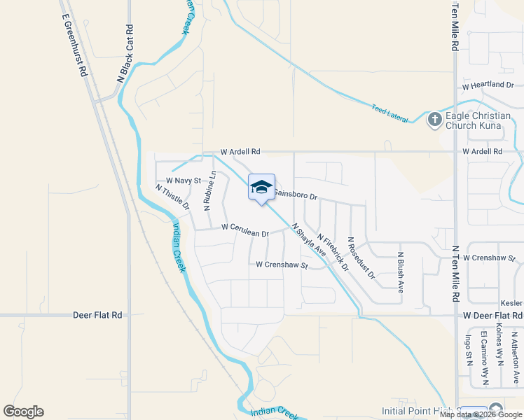 map of restaurants, bars, coffee shops, grocery stores, and more near 1941 North Shayla Avenue in Kuna