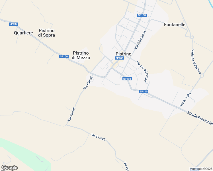 map of restaurants, bars, coffee shops, grocery stores, and more near 7 Via Santo Stefano in Pistrino