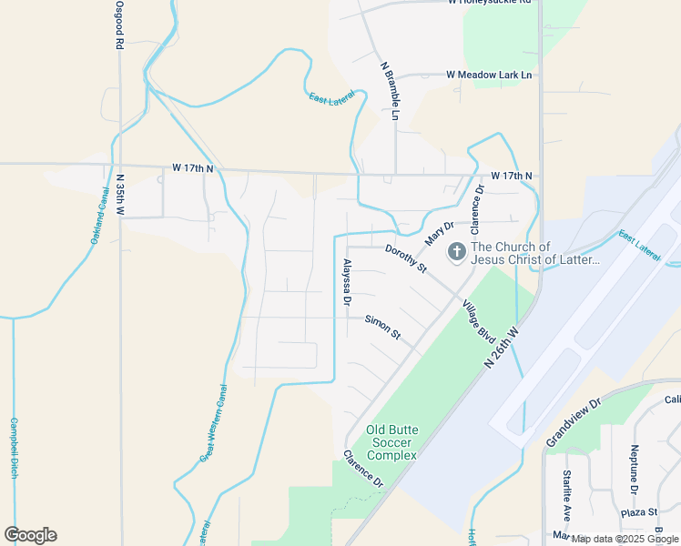map of restaurants, bars, coffee shops, grocery stores, and more near 1300 Alayssa Drive in Idaho Falls