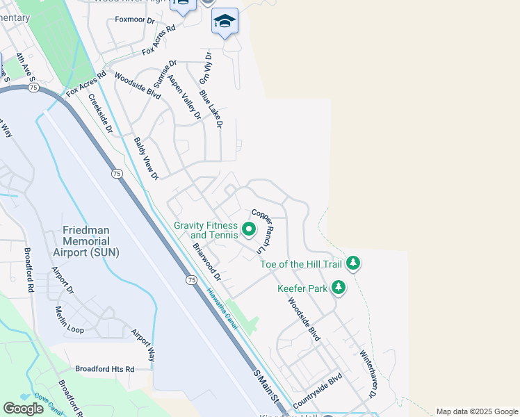 map of restaurants, bars, coffee shops, grocery stores, and more near 930 White Cloud Lane in Hailey