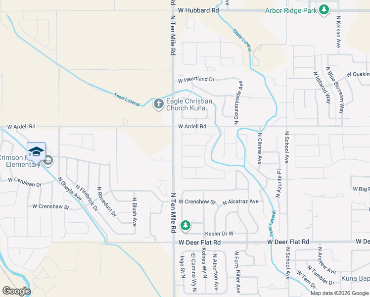 map of restaurants, bars, coffee shops, grocery stores, and more near 2063 Kelmmer Avenue North in Kuna