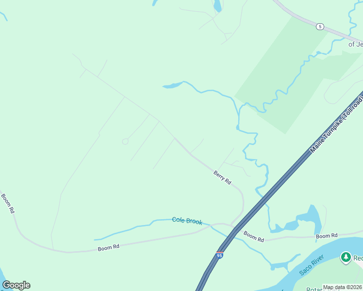 map of restaurants, bars, coffee shops, grocery stores, and more near 52A Berry Road in Saco