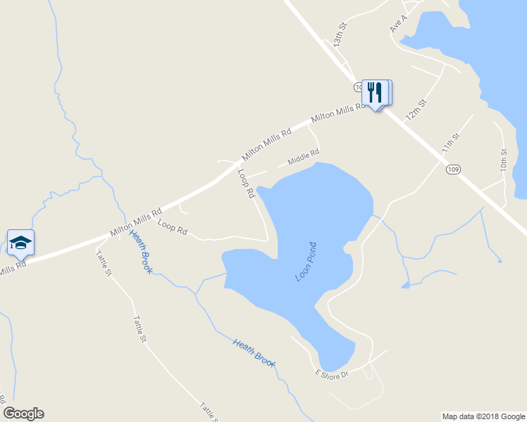 map of restaurants, bars, coffee shops, grocery stores, and more near 265 Loop Road in Acton