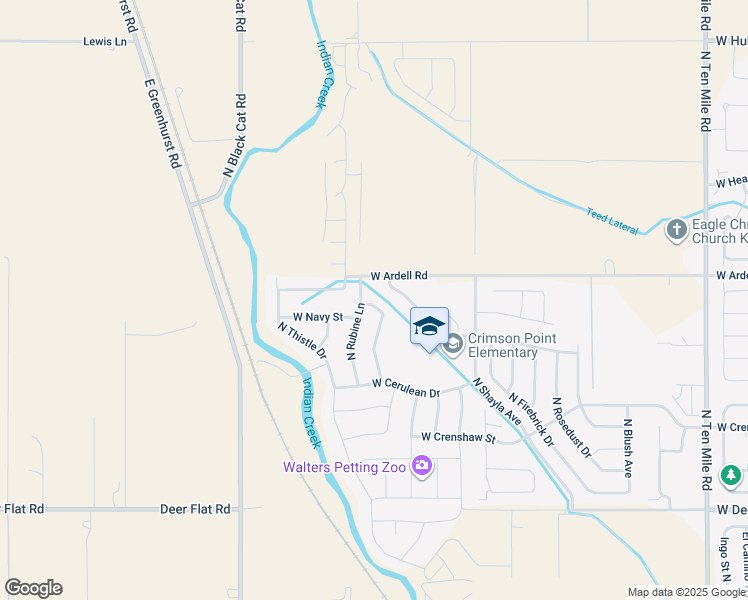 map of restaurants, bars, coffee shops, grocery stores, and more near 2770 West Maribin Drive in Kuna