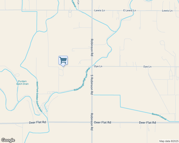 map of restaurants, bars, coffee shops, grocery stores, and more near 9425 Robinson Road in Kuna