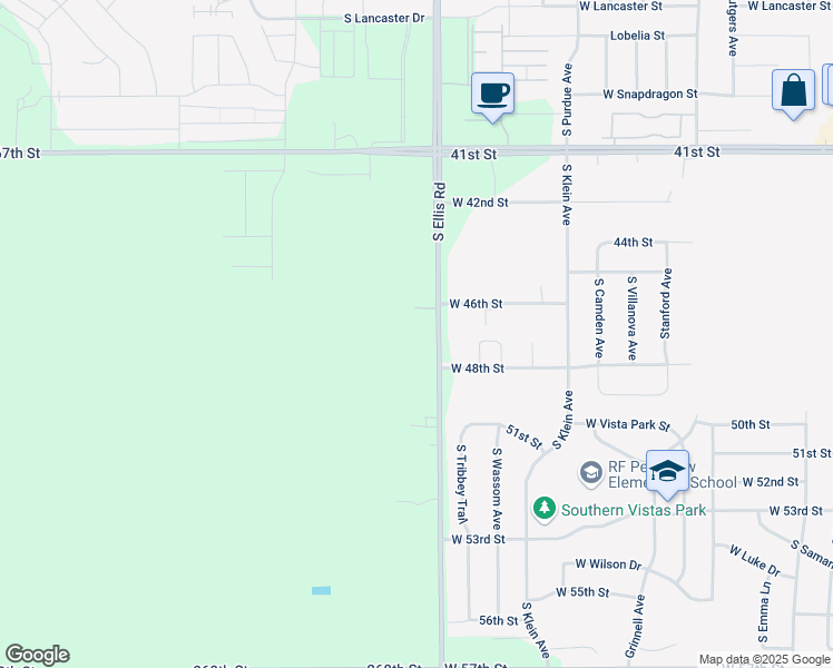 map of restaurants, bars, coffee shops, grocery stores, and more near 3809 South Ellis Road in Sioux Falls