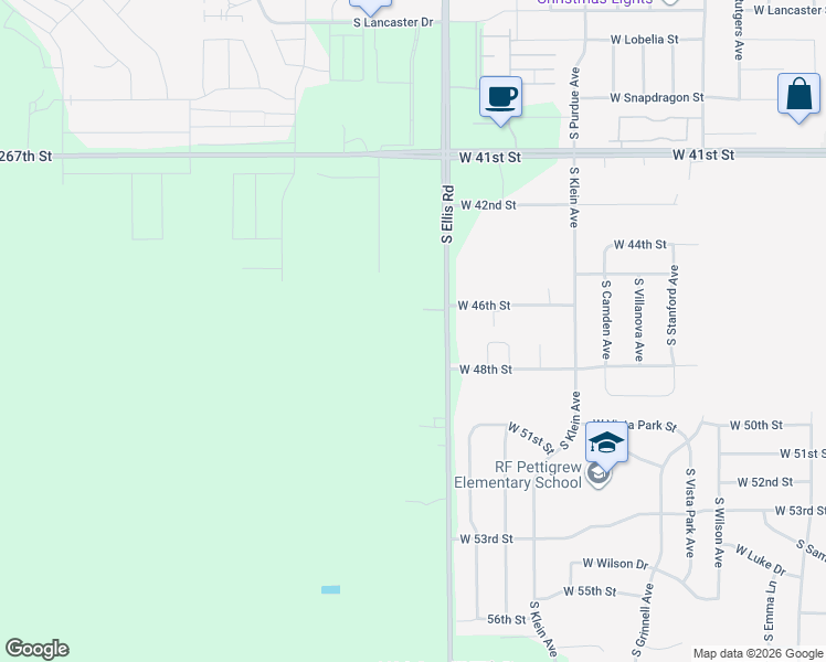 map of restaurants, bars, coffee shops, grocery stores, and more near 3809 South Ellis Road in Sioux Falls