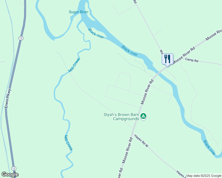 map of restaurants, bars, coffee shops, grocery stores, and more near 2060 Riverview Circle in Boonville