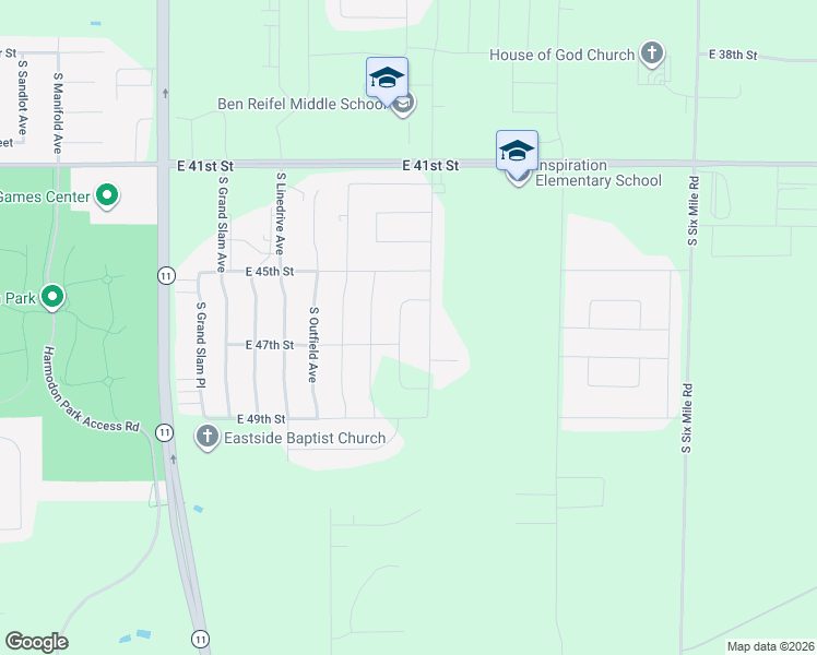 map of restaurants, bars, coffee shops, grocery stores, and more near 3701 Faith Avenue in Sioux Falls