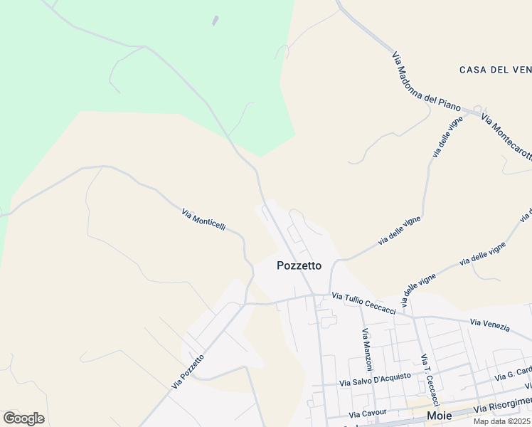 map of restaurants, bars, coffee shops, grocery stores, and more near 61A Via XXV Aprile in Provincia di Ancona