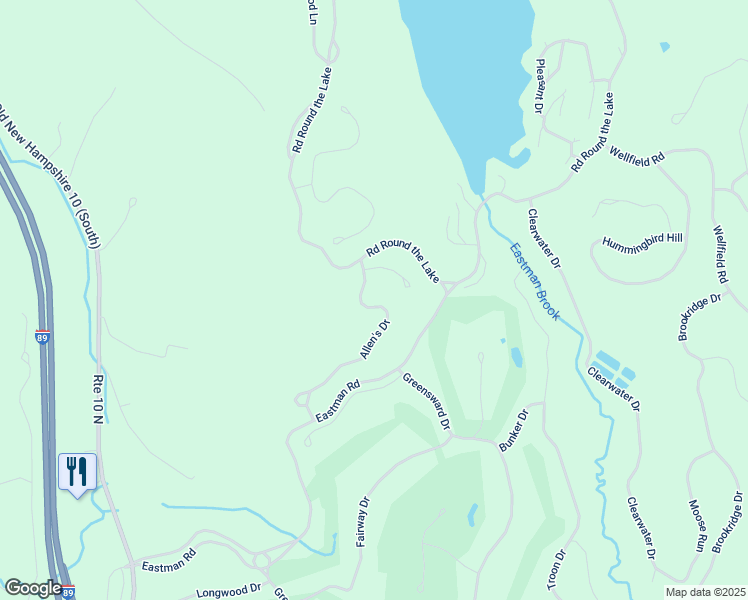 map of restaurants, bars, coffee shops, grocery stores, and more near 5 Allen's Drive in Grantham
